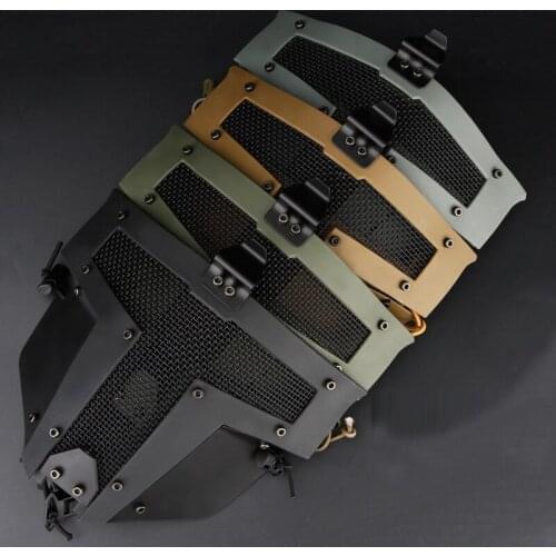 Airsoft Tactical Protective Half Face Mesh Mask Need Use with Fast Helmet for Hunting Paintball CS Game BB Gun Shooting