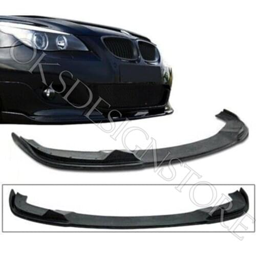For BMW 5 Series E60 2003-2010 Hamman Style Front Bumper Lip Glossy Black Splitter Diffuser Lip Body Kit Spoiler