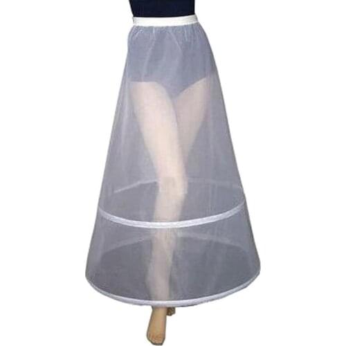 Bridal Petticoat White Crinoline A-Line Slip Long Wedding Crinoline 2 Hooks Full Bride Underskirt Wedding Accessories Marriage