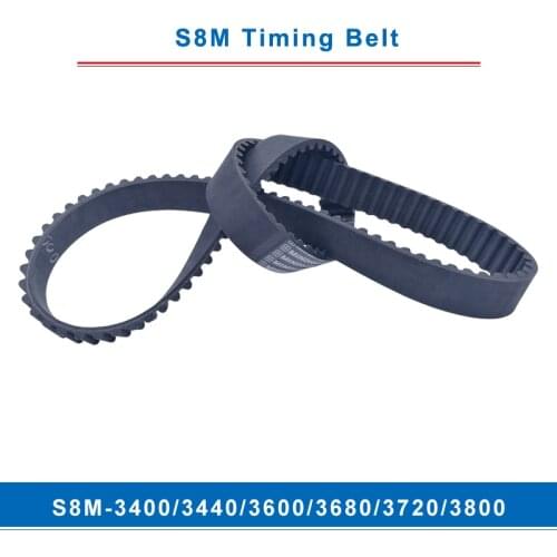 Timing belt S8M-3400/3440/3600/3680/3720/3800 teeth pitch 8 mm circular teeth belt width 20/25/30/40 mm for 8M timing pulley
