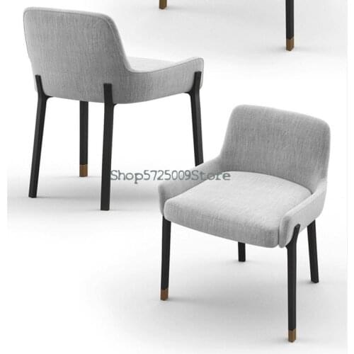 Nordic Light Luxury Metal Bar Chair Personalized Bar Chair High Backrest Hotel Chair American Home Cafe Bar Chair