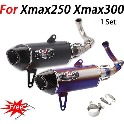 Yoshimura Motorcycle Exhaust Full System For Yamaha XMAX 300 XMAX 250 Modified Motorcycl Muffler Escape Moto Link Pipe Motocross