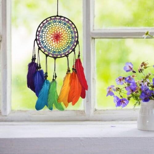 Nordic Tapestry DreamCatcher Feathers Handmade Braided Wall Hanging Kids Luxury Living Room Decoration Ornaments New#38