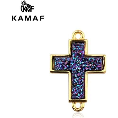 10pcs Cross bud bracelet connector jewelry accessories thirteen colors, used to make DIY necklace bracelet jewelry 20*14*4mm