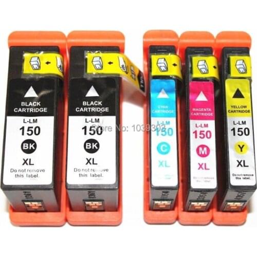 Compatible Ink Cartridge Replacement for Lexmark 150XL 5Pack Compatible With All-In-One Pro715 Pro915 S Series S315 S415 S515