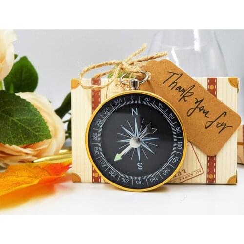 Wedding Favors Karft Paper Candy Gift Box Key Compass With Tag Wedding Gift For Guest Souvenir Birth Party Decoration