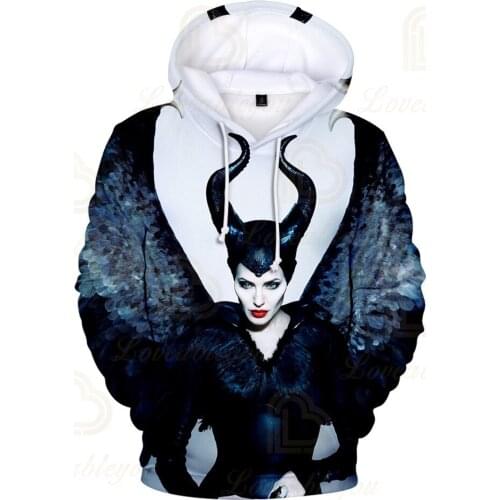 Disney Movie 3D Print Sweater Children Maleficent Mistress of Evil Hoodies Jacket Casual Coat Girls Boys Clothing