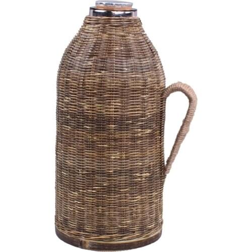 Handmade Bamboo Silk Thermal Pot Bamboo Silk Water Bottle Bamboo Silk Buckle Porcelain 304 Stainless Steel Portable Large