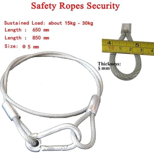 Stainless Steel Rope Loading Weight 25kg-50kg 5mm Thickness Safety Wire Stage Light Ropes Security For Securing Stage Lighting