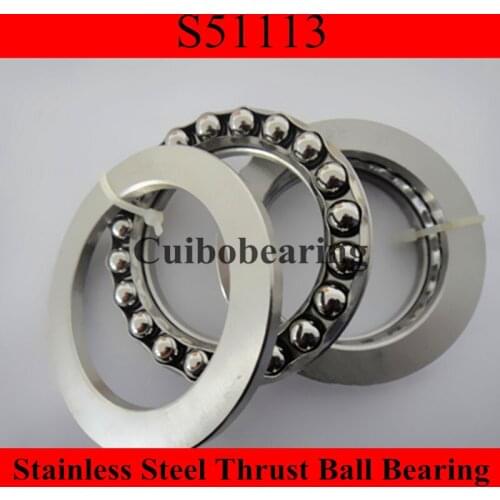 Stainless steel thrust ball bearing S51113 65x90x18mm