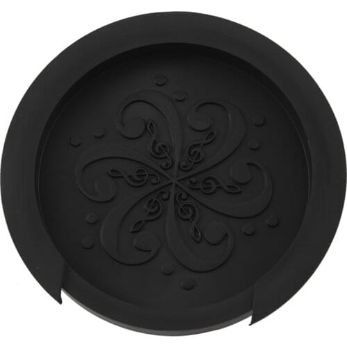 Acoustic Guitar Sound Hole Cover Block Plug Screeching Halt for 40"/41" EQ Black