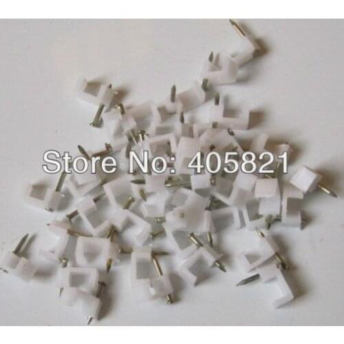 12MM PE flat cable clips/ square cable nail/ wire clips Free shipping 1000PCS/Bag