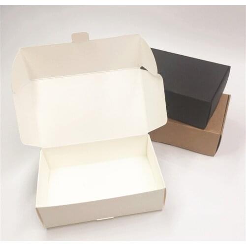 12Pcs 11.5x7x3.5cm Multiple Color Paper Kraft Jewelry Box For Earrings Studs Anklet Novelty Festivals Cake Cookies Desert Cases