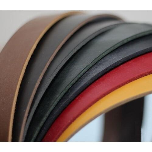 120cm Length Horse Bridle Leather Waxed Vegetable Tanned Tea Core Back Harness Handmade Belt Strip Dyed Black Brown Coffee