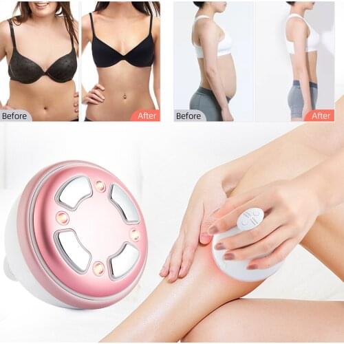 4 IN 1 Ultrasonic Hot Compress Body Slimming Shaping Massager Fat Loss RF Skin Lifting Beauty Machine Red Photon Rejuvenation