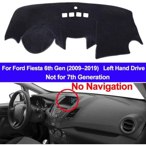 Car Auto Dashboard Cover Dashmat Pad Carpet Dash 2 Layers For Ford Fiesta 6th Gen 2009-2014 2015 2016 2017 2018 2019 Non-slip