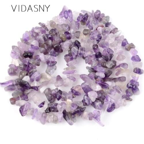 Natural Gem Amethysts Gravel Irregular Chip Beads For Jewelry Making 3-5-8-12mm Freeform Beads Diy Necklace Bracelet 16inch