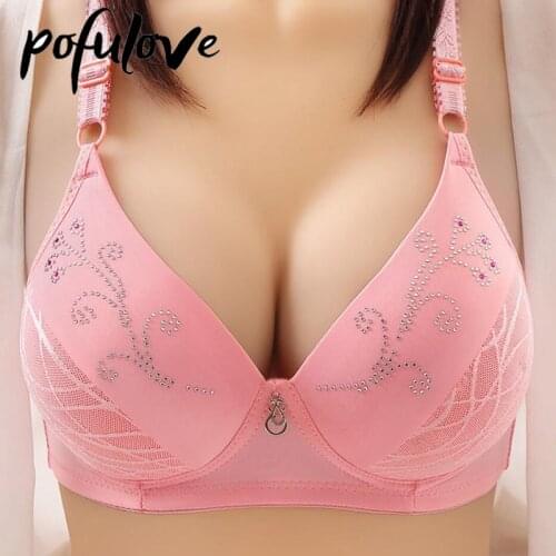 Pink Bralette Bras for Women Lingerie Wireless Bra Underwear Sexy Push Up Bra Brasieres Para Mujer 36-44 B C Black Blue