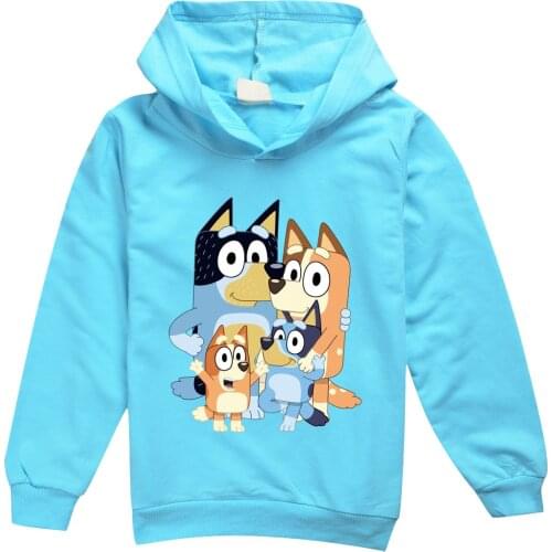 Bluey 2020 Spring Autumn Boys anime Printed Hoodies Girls Streetwear Children Kids Clothes Baby Funny t-shirts Tops