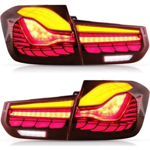 For M4 GTS Design Dynamic Full LED Tail Lights with Sequential Turn Signal Fit for BMW 3 Series F30 F80 M3 2012 2013 2014-2019