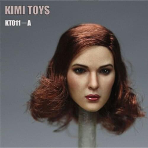 KIMI Toys Planted Curly Short Hair curls Female Head 1/6 F 12" Phicen Figures