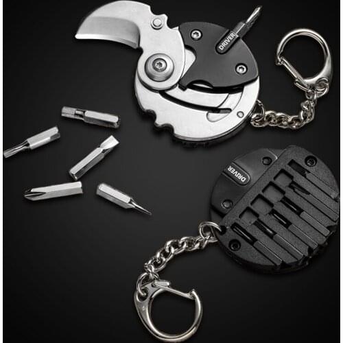 MINI EDC Knife Hexagonal Folding Small Size Screwdriver Knifes Pocket Invisible Multifunctional Outdoor First Aid Repair Tools