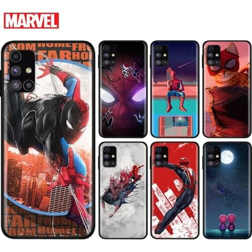 Marvel Spider-Man For Samsung Note 20 10 9 8 Ultra lite Plus Pro F62 M62 M60 M40 M31S M21 M20 M10S Soft Phone Case