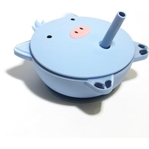 Silicone Baby Cartoons Feeding Dishes Set Waterproof Non-Slip Feedings Silicone Bowl Sucker Tableware Baby Products Baby Plate