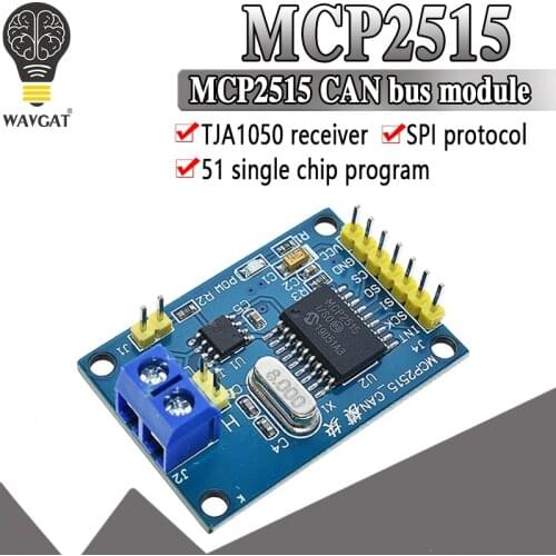 WAVGAT MCP2515 CAN Bus Module Board TJA1050 Receiver SPI For 51 MCU ARM Controller NEW