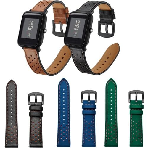 20mm PU Leather Watch Band Strap for Huami Amazfit Bip U S Lite 1S Wrist band Bracelet for GTS 2 2E GTS2 Mini GTR 42mm 47mm GTR2