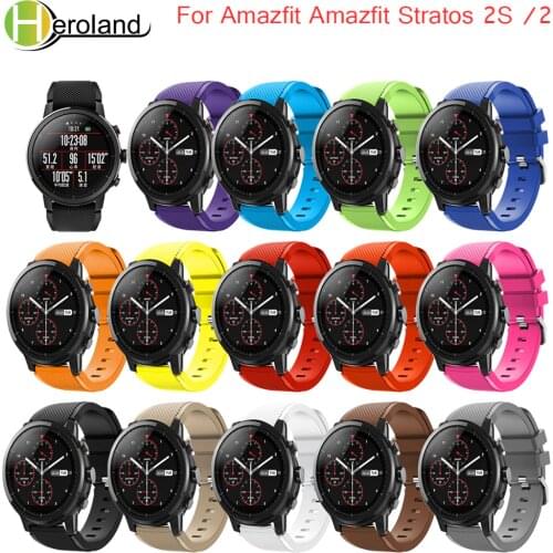 Watchbands 22mm Sport Silicone Strap For Samsung Gear S3 Frontier Classic Replacement Band For Huami Amazfit Stratos 2/2S strap