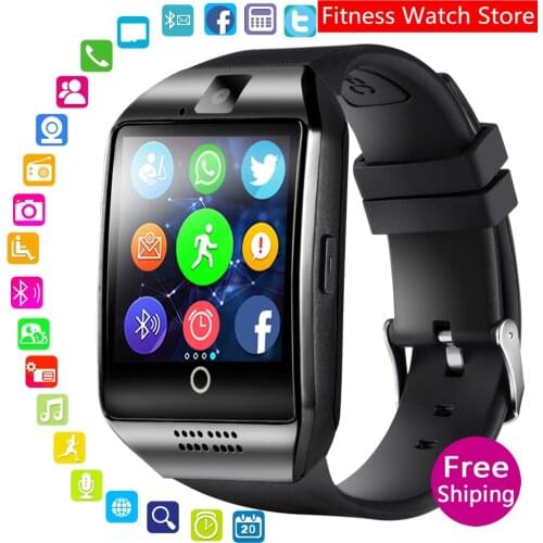 TF card smart watch Q18 Camera Bluetooth smartwatch Women Mens Watches Fitness Bracelet pk amazfit neo gt08 A1 X6 amazfit gts