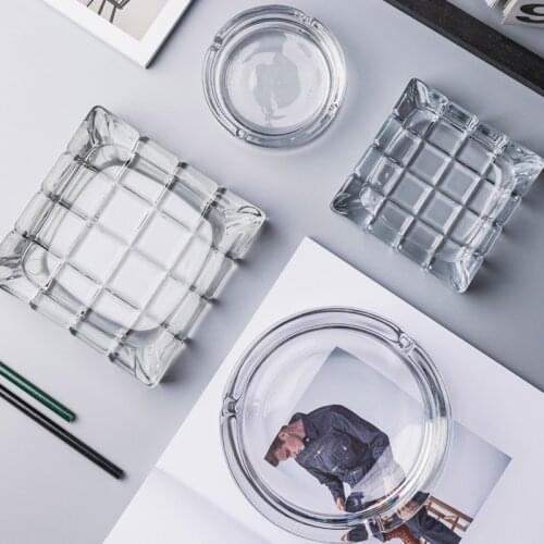 Stylish Ashtrays Large Ashtray Creative Individualized and Popular Ashtray Bedroom Living Room Hotel Crystal Glass Ashtray Glass