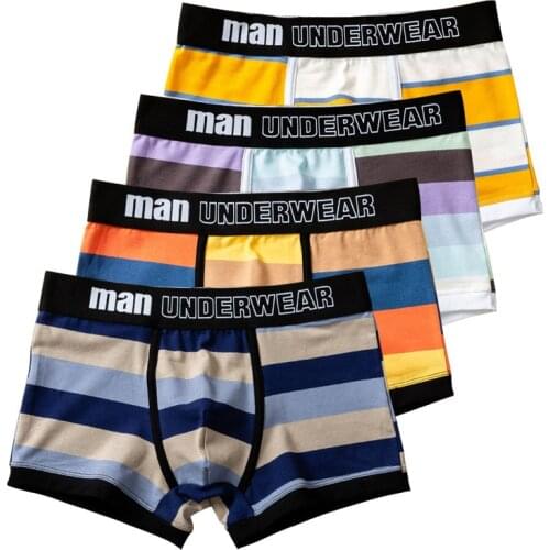 Sports Panties Men Boxer Cotton Shorts Male Underwear Gay Sports Letters Sexy Man Boxers For Boys ropa interior de hombre