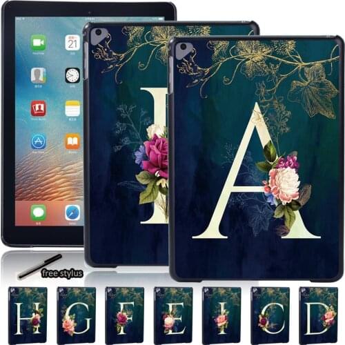 Hard Tablet Case for Apple IPad Air 3 10.5" (2019)/iPad Air/iPad Air 2/iPad Air 4 2020 10.9" - Flower Letter Series Cover Case