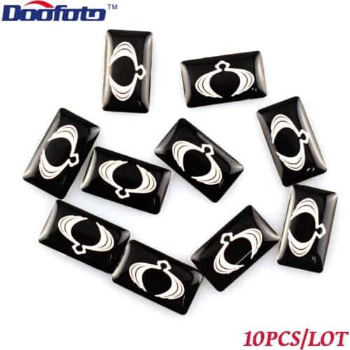 Excellent Car Styling Decor Epoxy Resin Badge Steering Wheel Stickers Case For Ssangyong Kyron Rexton Auto Emblem 10Pcs