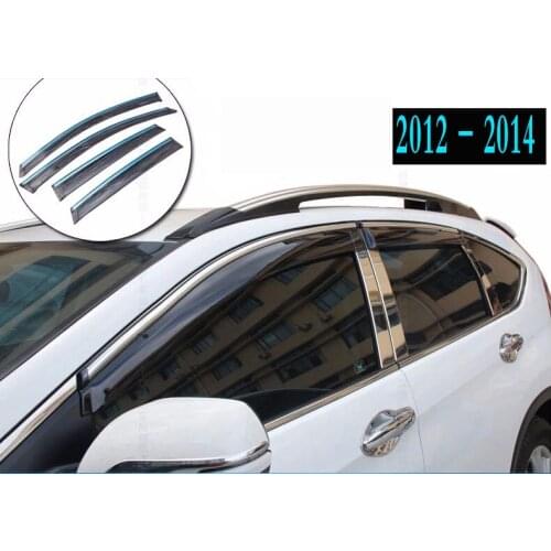 For HONDA CRV CR-V 2012 2013 2014 Window Visors Awnings Wind Rain Deflector Visor Guard Vent