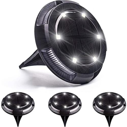 BEIAIDI Waterproof Solar Powered Path Ground Light 10Led Outdoor Garden Yard Pathway Solar Buired Lamp Landscape Deck Disk Light