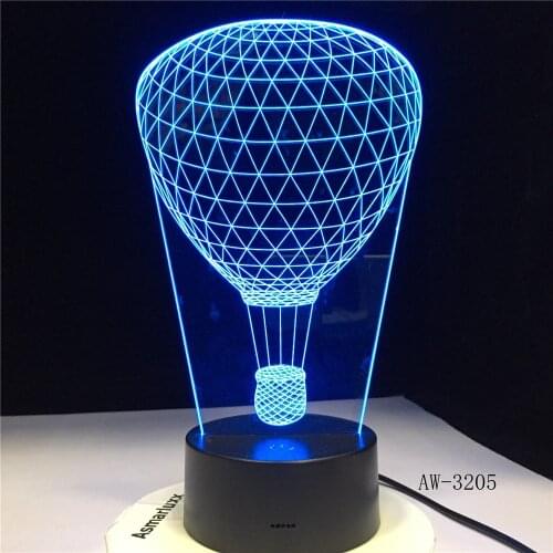 Balloon 3D Led USB Night light Table Lamp Colors Gradient Creative Luminaria Optical Illusion Lamp Home Decorative Gifts AW-3205