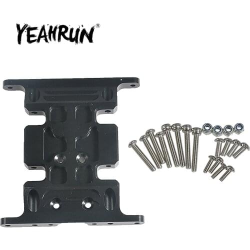 YEAHRUN Speed Alloy Center Skid Transmission Plate For Axial SCX10 1/10 RC Rock Crawler