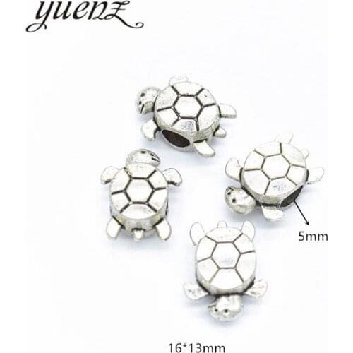 YuenZ 6pcs Vintage Turtle Bead Charms big hole Beads European pendant fit for necklace bracelet DIY pendants R2