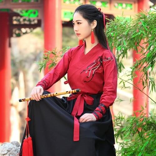 Ancient Chinese Costume Tang Dynasty Hanfu Dress Women Traditional Hanfu Princess Dance Clothing White Red Outfit Dancewear