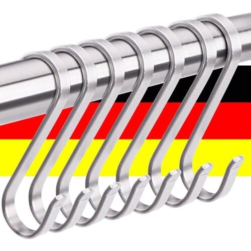 1pcs S Shaped Hooks Stainless Steel Thickened Flat Hanging Storage Hook For Home Kitchen Bathroom Organizer Holder Tools