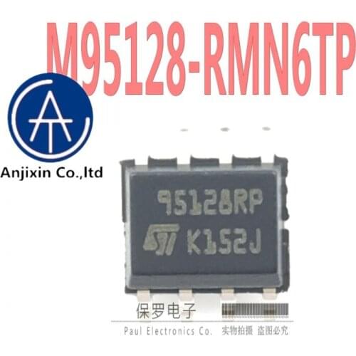 10pcs 100% orginal and new memory M95128-RMN6TP silk screen 95128RP SOP-8 in stock