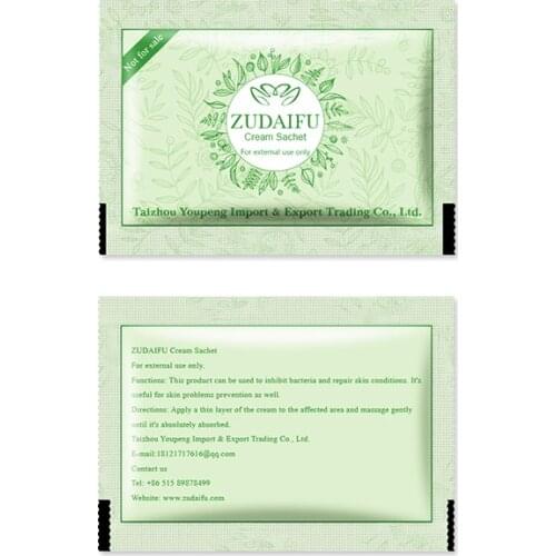 100pcs/lot Original ZUDAIFU Psoriasis Dermatitis Eczema Pruritus Skin Problems Medical Cream pouch same effect as tube 3g