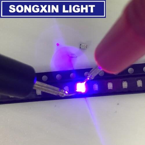 100pcs/LOT SMD SMT UV/Purple 0805 Super bright LED lamp light 2.0*1.2*0.8mm 390-410nm smd 0805 led 0805 uv 0805 purple