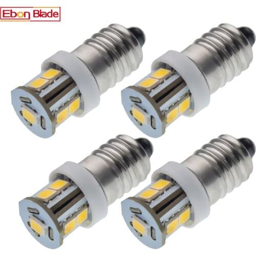 1Pcs E10 7 SMD 2835 6 Volt LED Lights White MES Miniature Screw Bulb 1447 style Screw Lamp MOTOR BIKE Light 6V DC 6000K
