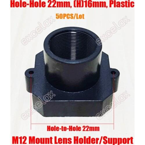 50PCS/Lot Hole Distance 22mm Height 16mm M12 Mount Plastic CCTV Camera Module Board Lens Support Adapter Holder Bracket
