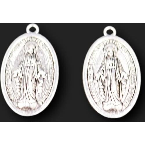 8pcs Silver Plated Medium Catholic Blessed Virgin Mary Pendant DIY Charm Necklace Earrings Jewelry Crafts Metal Accessories P720