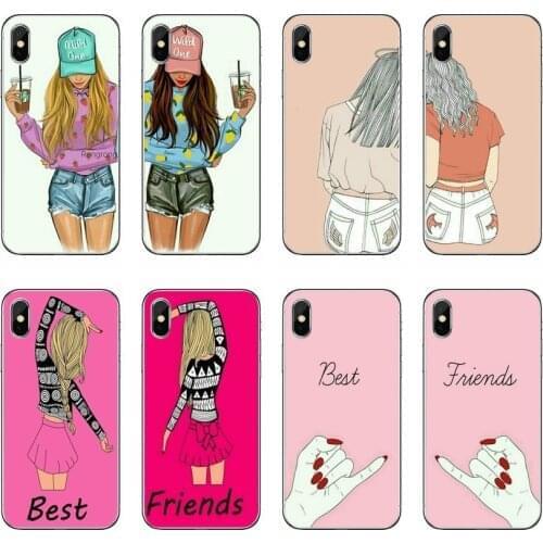 Best Friend Girlfriend BFF Accessories Phone Case For Huawei P30 P20 Pro P10 P9 P8 Lite Y5 Y6 Y7 Y9 P Smart Plus 2018 2019